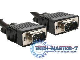 Kabel VGA 15M/15M EKRAN+FERRYT 1.8M BLACK