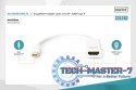 Kabel adapter Displayport 1080p 60Hz FHD Typ miniDP/HDMI A M/Ż biały 0,15m