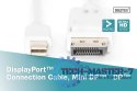 Kabel połączeniowy Displayport 4K 60Hz UHD Typ miniDP/DP M/M biały 2m