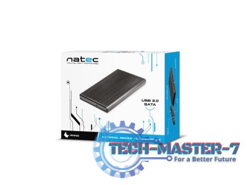 Kieszeń zewnętrzna HDD sata RHINO 2,5 USB 2.0 Aluminium Black Kieszeń zewnętrzna HDD sata RHINO 2,5 USB 2.0 Aluminium Black