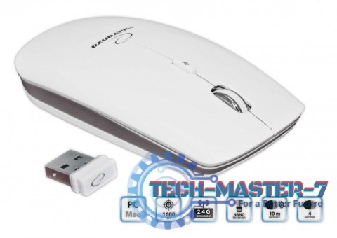 MYSZ EM120W MAC-STYLE BEZPRZEWODOWA 2,4GHZ