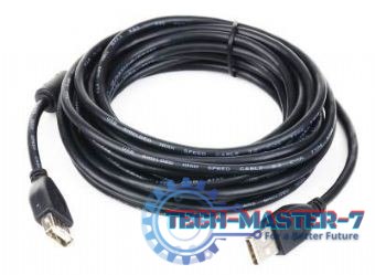Przedłuzacz USB 2.0 typu AM-AF 4,5m FERRYT czarny