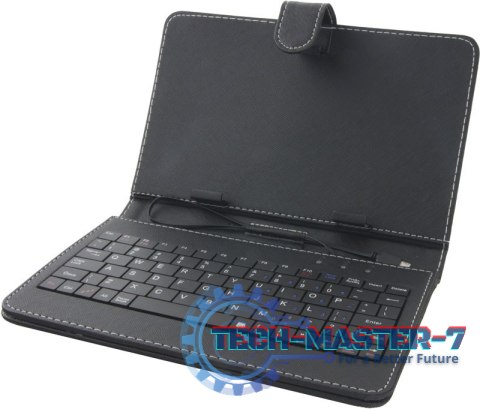 KLAWIATURA + ETUI DO TABLETÓW 7" EK123 MADERA / SKÓRA EKOLOGICZNA / STAND / CZARNE