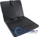 KLAWIATURA + ETUI DO TABLETÓW 7" EK123 MADERA / SKÓRA EKOLOGICZNA / STAND / CZARNE