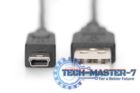 Kabel połączeniowy USB 2.0 HighSpeed "Canon" Typ USB A/miniUSB B (5pin) M/M czarny 1m Kabel połączeniowy USB 2.0 HighSpeed "Canon" Typ USB A/miniUSB B (5pin) M/M czarny 1m