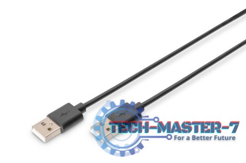 Kabel połączeniowy USB 2.0 HighSpeed Typ USB A/USB A M/M czarny 1m