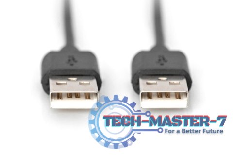 Kabel połączeniowy USB 2.0 HighSpeed Typ USB A/USB A M/M czarny 1m Kabel połączeniowy USB 2.0 HighSpeed Typ USB A/USB A M/M czarny 1m