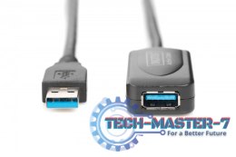 Kabel przedłużający USB 3.0 SuperSpeed Typ USB A/USB A M/Ż aktywny, czarny 5m