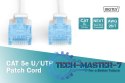 Patch cord U/UTP kat.5e PVC 0,5m Biały