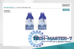 Patch cord U/UTP kat.5e PVC 10m Niebieski