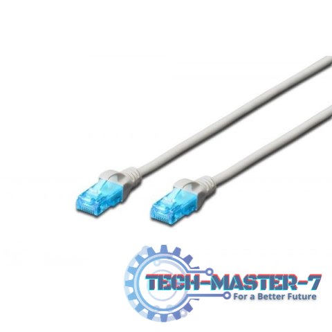 Patch cord U/UTP kat.5e PVC 25m szary
