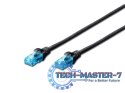 Patch cord U/UTP kat.5e PVC 2m czarny