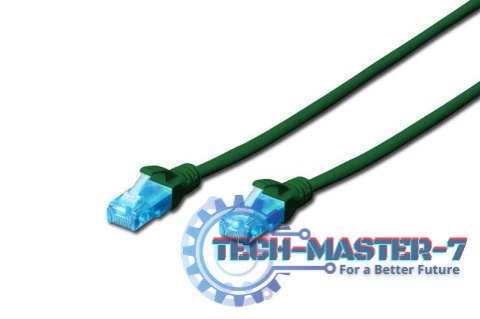 Patch cord U/UTP kat.5e PVC 3m zielony
