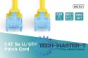 Patch cord U/UTP kat.5e PVC 5m żółty