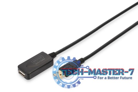 Przedłużacz/Extender USB 2.0 HighSpeed Typ USB A/USB A M/Ż aktywny, czarny 5m