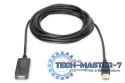 Przedłużacz/Extender USB 2.0 HighSpeed Typ USB A/USB A M/Ż aktywny, czarny 5m