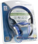 SŁUCHAWKI AUDIO STEREO TECHNO EH145B NIEBIESKIE