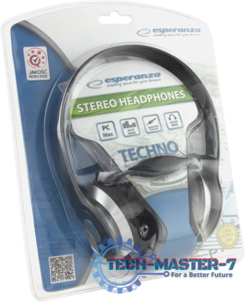 SŁUCHAWKI AUDIO STEREO TECHNO EH145K CZARNE SŁUCHAWKI AUDIO STEREO TECHNO EH145K CZARNE