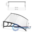 Daszek nad drzwi 150x80 cm zadaszenie osłona poliwęglan ModernHome
