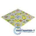 Duża mata piankowa EVA dla dzieci Miasto 90,5x90,5 cm 21 el. ECOTOYS ECOTOYS