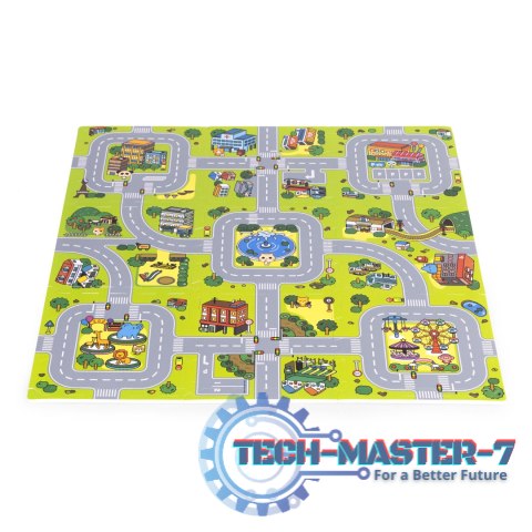 Duża mata piankowa EVA dla dzieci Miasto 90,5x90,5 cm 21 el. ECOTOYS ECOTOYS Duża mata piankowa EVA dla dzieci Miasto 90,5x90,5 cm 21 el. ECOTOYS ECOTOYS