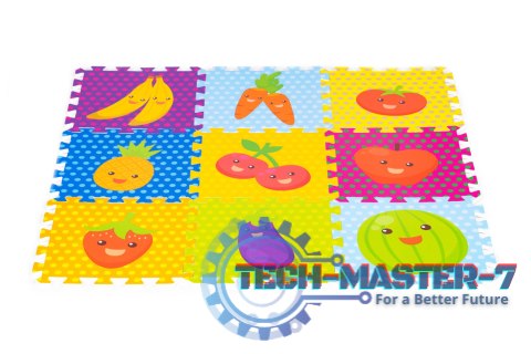 Mata piankowa dla dzieci owoce puzzle 9 elementów 86x86cm IPLAY IPLAY Mata piankowa dla dzieci owoce puzzle 9 elementów 86x86cm IPLAY IPLAY