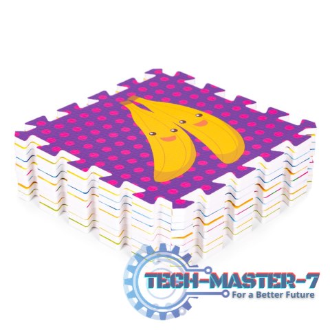 Mata piankowa dla dzieci owoce puzzle 9 elementów 86x86cm IPLAY IPLAY Mata piankowa dla dzieci owoce puzzle 9 elementów 86x86cm IPLAY IPLAY