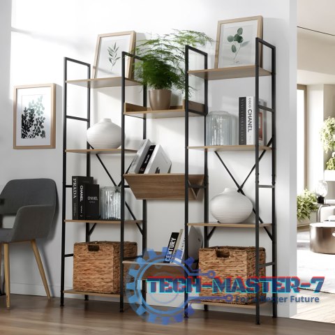 Nowoczesny stojący regał metalowy stelaż 11 półek ModernHome ModernHome Nowoczesny stojący regał metalowy stelaż 11 półek ModernHome ModernHome
