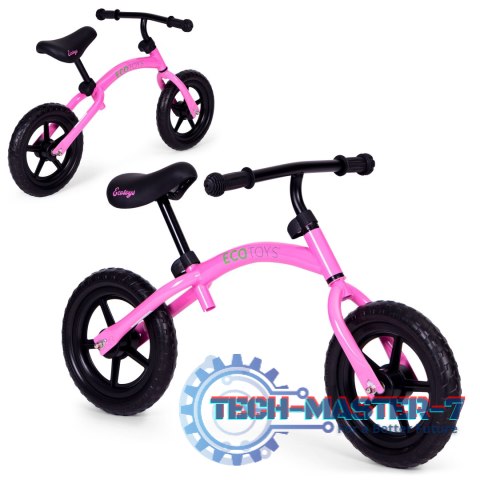 Rowerek rower biegowy dla dzieci jeździk koła EVA ECOTOYS różowy ECOTOYS