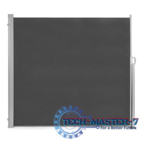 Składana markiza 300x180 cm boczna roleta parawan do ogrodu na taras antracyt ModernHome Składana markiza 300x180 cm boczna roleta parawan do ogrodu na taras antracyt ModernHome