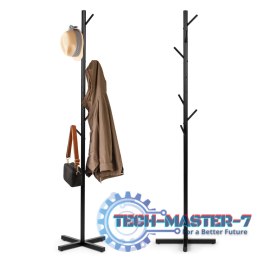 Stojący wieszak na ubrania prosty metalowy 7 haczyków 177 cm ModernHome ModernHome