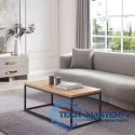 Stół kawowy ława duży brązowy blat metalowy stelaż ModernHome ModernHome