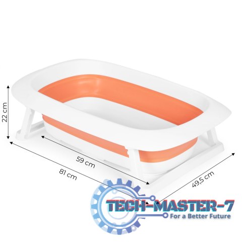 Wanienka dla dzieci wanna pomarańczowa składana z odpływem 81 cm - Krówka ECOTOYS ECOTOYS Wanienka dla dzieci wanna pomarańczowa składana z odpływem 81 cm - Krówka ECOTOYS ECOTOYS