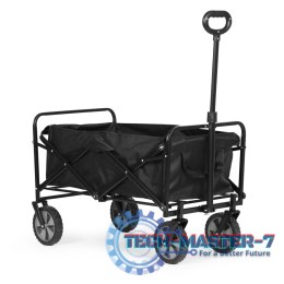 Wózek transportowy składany duży wózek ogrodowy plażowy czarny ModernHome ModernHome