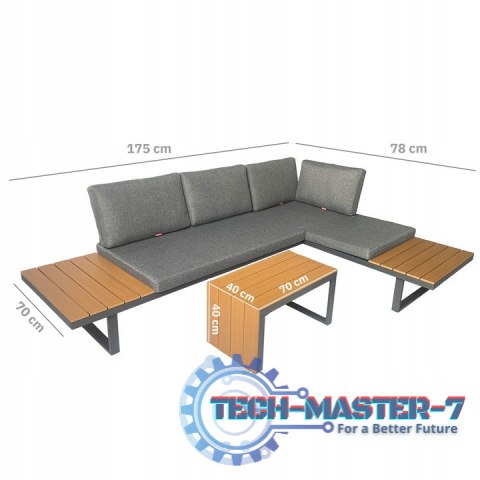 Zestaw mebli ogrodowych Nuforma narożnik sofa stolik NUFORMA Zestaw mebli ogrodowych Nuforma narożnik sofa stolik NUFORMA