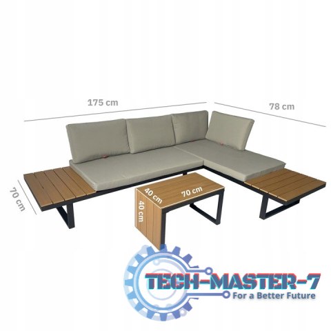 Zestaw mebli ogrodowych Nuforma narożnik sofa stolik NUFORMA Zestaw mebli ogrodowych Nuforma narożnik sofa stolik NUFORMA