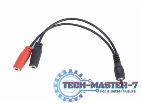 Adapter Jack Mini 4-Pin(M)->2x Jack Mini(F) 20cm