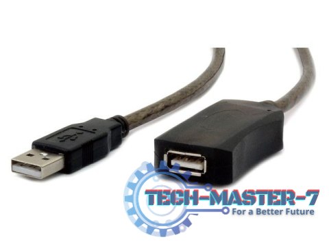 Przedłużacz USB 2.0 typu AM-AF 10m aktywny czarny