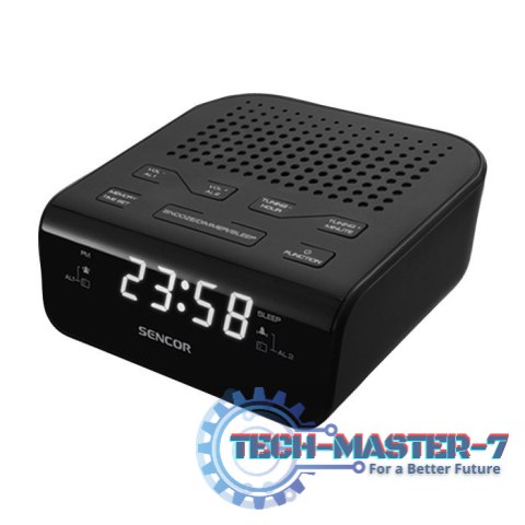 SRC 136 B Radiobudzik, wyświetlacz LED, prog. 20 stacji FM