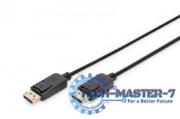 Kabel połączeniowy DisplayPort z zatrzaskami 1080p 60Hz FHD Typ DP/DP M/M 10m Czarny