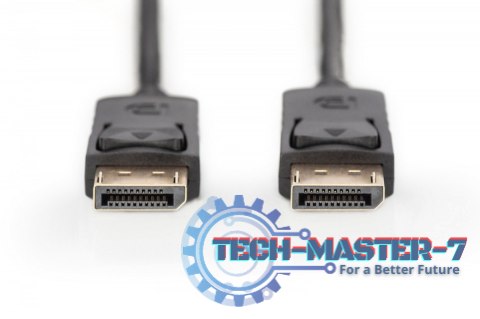 Kabel połączeniowy DisplayPort z zatrzaskami 1080p 60Hz FHD Typ DP/DP M/M 10m Czarny Kabel połączeniowy DisplayPort z zatrzaskami 1080p 60Hz FHD Typ DP/DP M/M 10m Czarny
