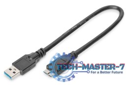 Kabel połączeniowy USB 3.1 Gen.1 SuperSpeed 5Gbps Typ USB A/microUSB B M/M czarny 0,25m