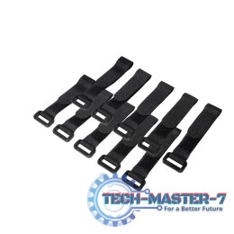 Organizator kabli, rzep, 15cm, 10szt. czarny