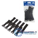 Organizator kabli, rzep, 15cm, 10szt. czarny