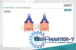 Patch cord U/UTP kat.6 PVC 2m Niebieski