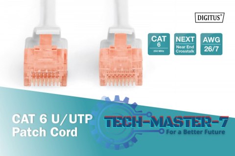Patch cord U/UTP kat.6 PVC 2m szary Patch cord U/UTP kat.6 PVC 2m szary