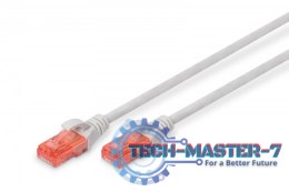 Patch cord U/UTP kat.6 PVC 3m szary