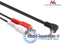 Przewód mini jack 3,5mm kątowy 2RCA 3m MCTV-825 Czarny