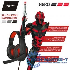 Słuchawki gamingowe z mikrofonem HERO USB Słuchawki gamingowe z mikrofonem HERO USB