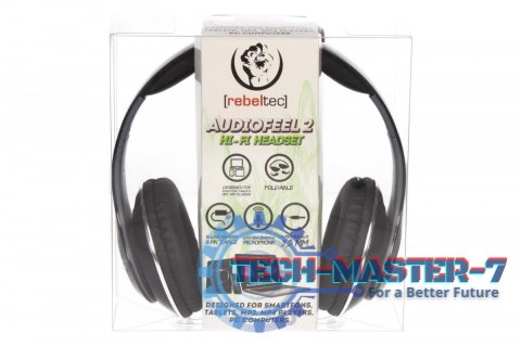 Słuchawki stereo z mikrofonem, 4pin mini jack AUDIOFEEL2 BLACK